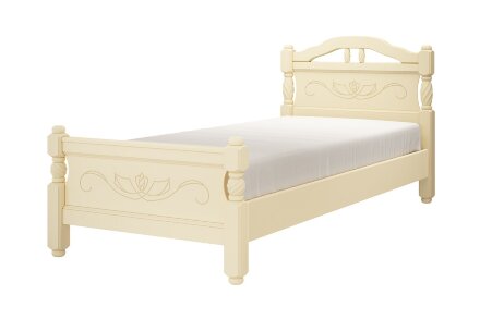 Кровать из массива Карина-5, слоновая кость 
