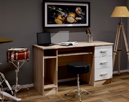 Стол ПКС-4, Сонома-Белый глянец 