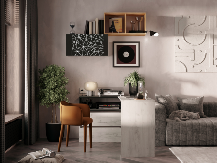 Полка Кент-1 (фасад с рисунком) 