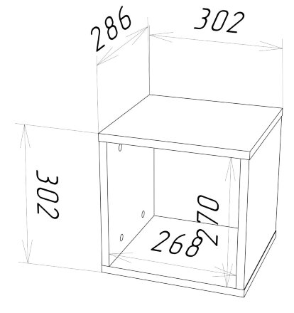 Полка навесная Т-11 Stern (Штерн), сонома 