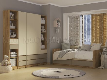 Кровать с ящиками Челси Color, слоновая кость 