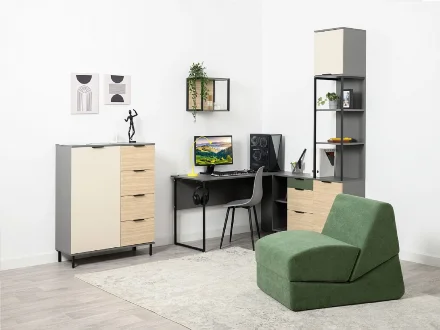 Стеллаж 16.426 Марвэл, тёмно-серый 