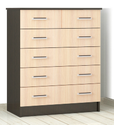 Комод Катрин-5, Венге/Дуб молочный