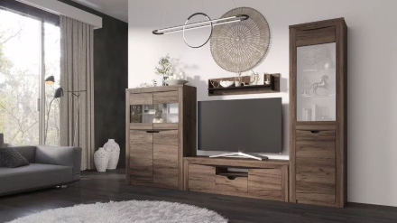 Пенал со стеклом Регина, Сандал 