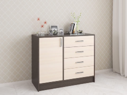 Комод Катрин-6, Венге/Дуб молочный