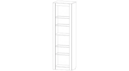 Пенал со стеклом Ривьера 