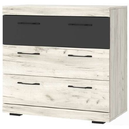 Комод КС-900 Соната, Крафт белый - Антрацит 