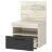 Тумба прикроватная ТС-450 Соната, Крафт белый - Антрацит 