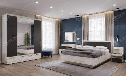 Стол косметический СКС-1200 Соната, Крафт белый - Антрацит 