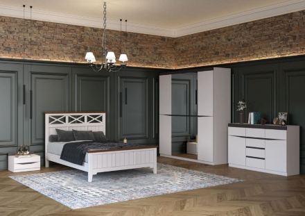 Шкаф 3-х дверный ШР-3 (с зеркалом) Тиана, Персидский жемчуг 