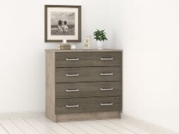 Комод Катрин-3, Дуб эндгрейн / Ясень анкор темный