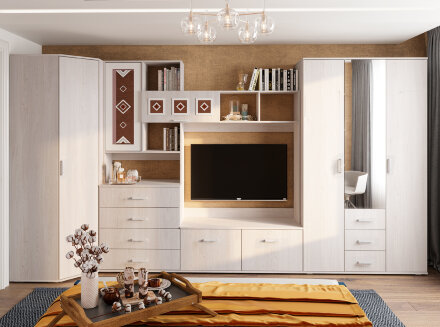 Шкаф 3х-створчатый Белла, ясень 