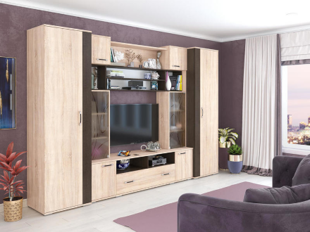 Шкаф Оскар-18, Дуб сонома/Венге 