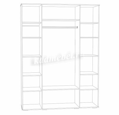 Шкаф 4-х створчатый Бьянка, Сонома/Графит 