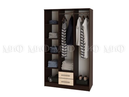 Шкаф для одежды 3 двери Фиеста 