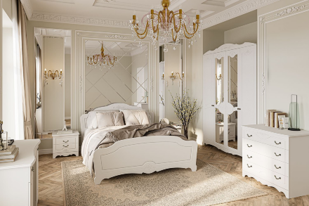 Кровать 1400 Лотос, Белый 