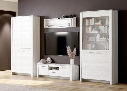 Шкаф-витрина двухдверный Мальта, Дуб винтерберг 