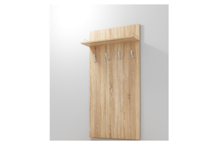 Вешалка 800 Италия, Сонома/белый глянец 