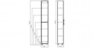 Пенал напольный Loko 30 левый/правый без ящика 