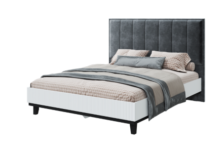 Кровать двуспальная  с мягким изголовьем  Шарлиз   