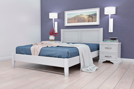 Кровать из массива Грация-3, белый античный 