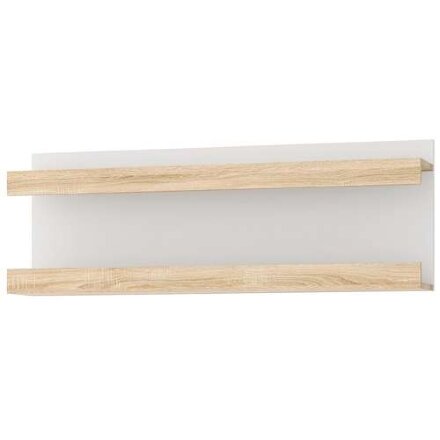 Навесная полка НПС-1200 Соната, Сонома/Белый глянец  