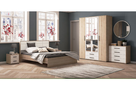 Зеркало Соната, Дуб сонома/Белый 