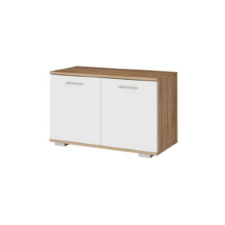 Обувница 800 Италия, Сонома/белый глянец 