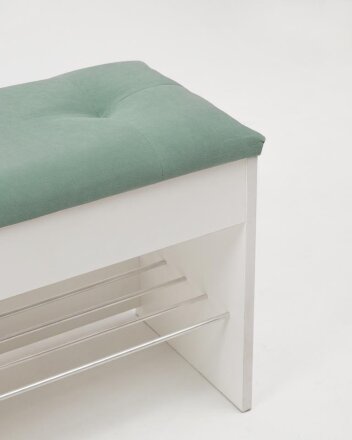 Тумба для обуви Лина, белый / фиолетовый 