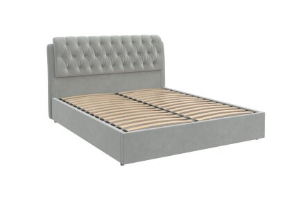 Кровать Белиста, светло-серый (вариант 1) 