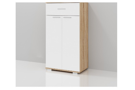 Тумба Италия, Сонома/белый глянец 