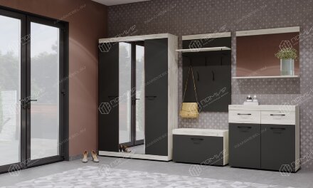 Вешалка Соната ВШС-800, Крафт белый - Антрацит 