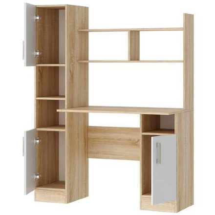 Стол ПКС-6, Сонома-Белый глянец 