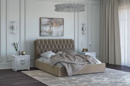 Кровать Белиста, серо-бежевый (вариант 2) 