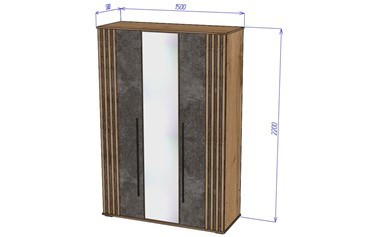 Шкаф 1500 мм 3-х створчатый Марракеш 