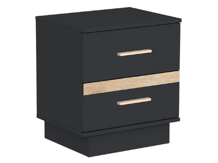 Тумба прикроватная 2 Анона, Антрацит 