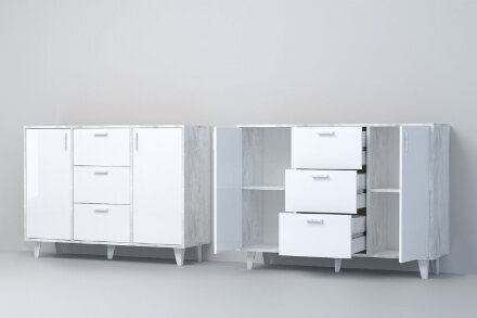 Модульная спальня ЭГО, бетон 2 