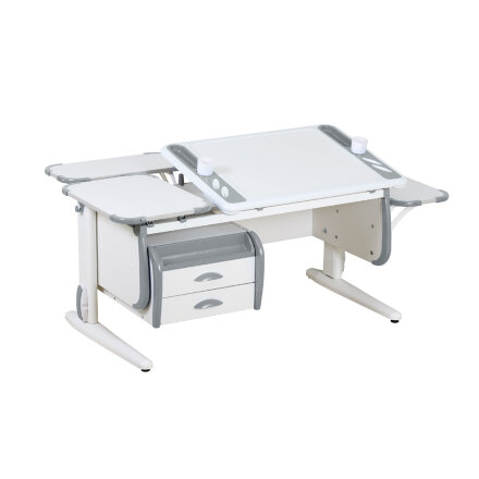 Parta 3/80-40 + Tumba 3 + Polka_bz 3/550 (2 шт.) + Stul (тумба навесная и 2 задних полки) со стулом 