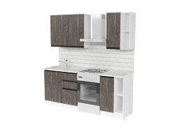 Кухонный гарнитур Ноктюрн медиум, 140 см