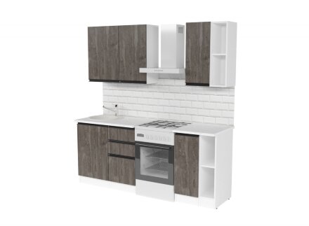 Кухонный гарнитур Ноктюрн медиум, 140 см 