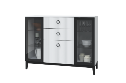 Комод с 2 стеклянными дверями Шарлиз 