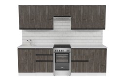 Кухонный гарнитур Ноктюрн мега, 250 см 