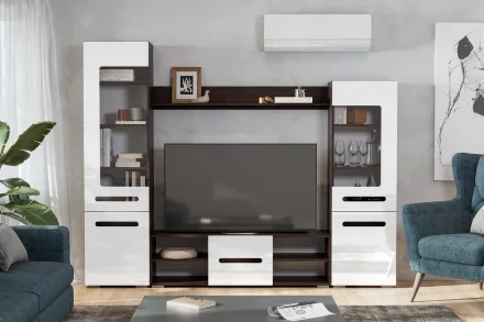 Гостиная МГС-6, венге/белый глянец 